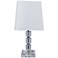 Cubet Crystal and Chrome Table Lamp