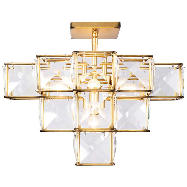 Image 1 Cubic 18.5 inch 5-Light Calypso Gold Semi-Flush Mount