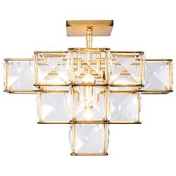 Cubic 18.5" 5-Light Calypso Gold Semi-Flush Mount