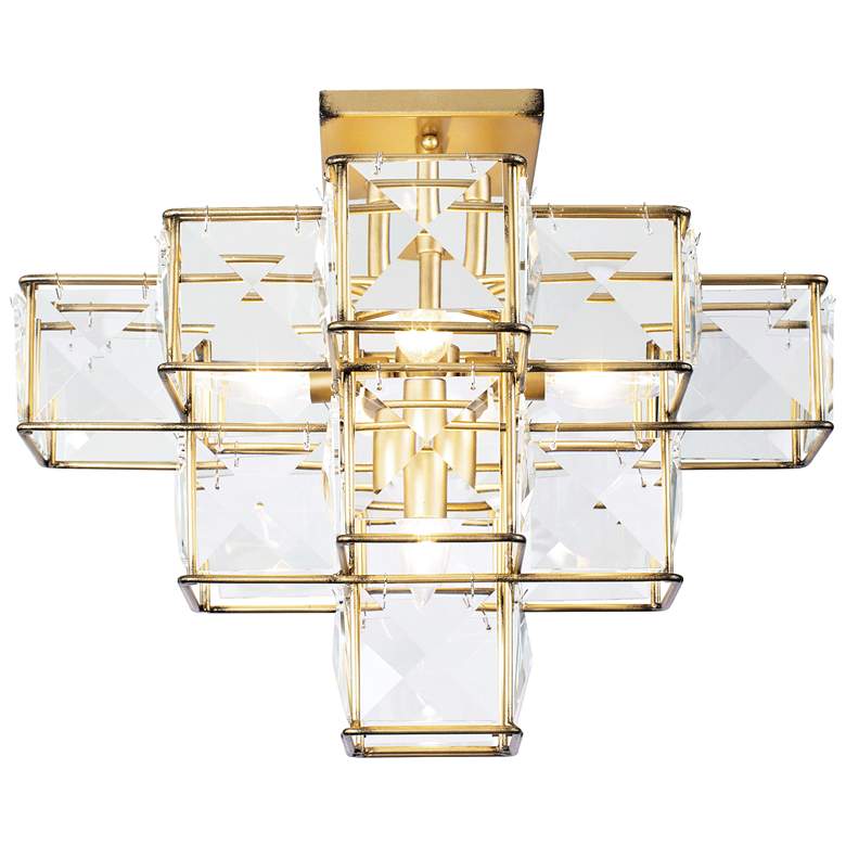 Image 2 Cubic 18.5" 5-Light Calypso Gold Semi-Flush Mount more views