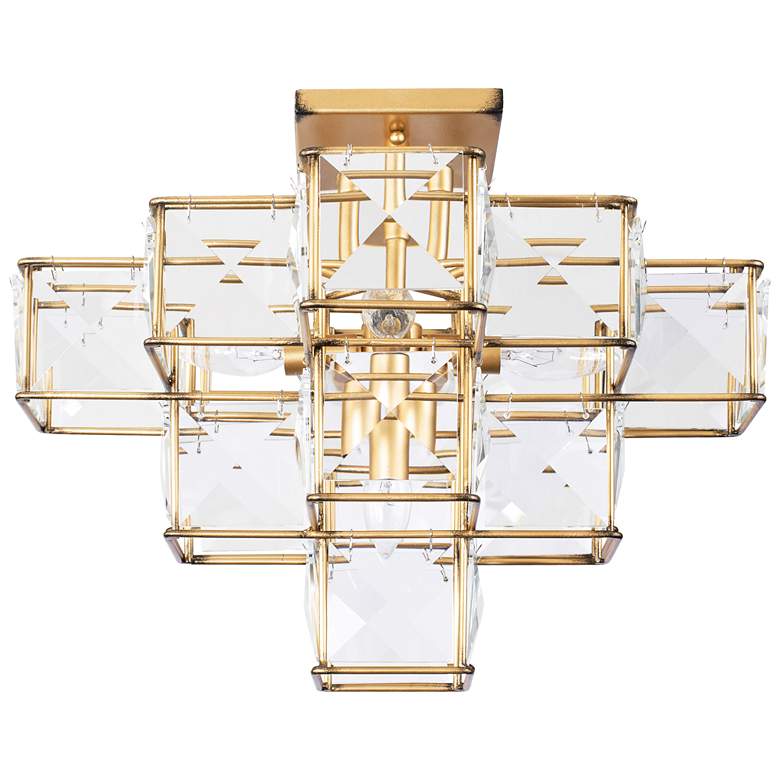 Image 3 Cubic 18.5" 5-Light Calypso Gold Semi-Flush Mount more views