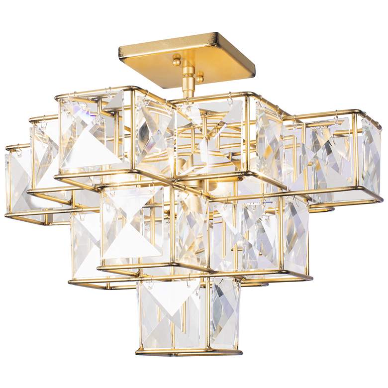 Image 4 Cubic 18.5" 5-Light Calypso Gold Semi-Flush Mount more views