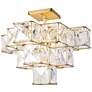 4_Cubic 18.5" 5-Light Calypso Gold Semi-Flush Mount more views