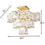 5_Cubic 18.5" 5-Light Calypso Gold Semi-Flush Mount more views