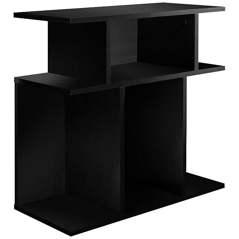 Image 2 Cubic 23 3/4 inch Wide Black 3-Tier Modern Accent Table