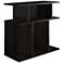 Cubic 23 3/4" Wide Cappuccino 3-Tier Modern Accent Table