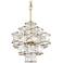Cubic 25.8" 6-Light Calypso Gold Chandelier