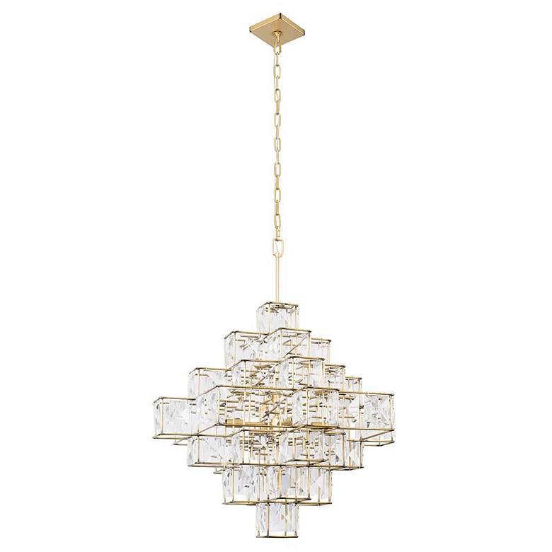 Image 4 Cubic 25.8" 6-Light Calypso Gold Chandelier more views