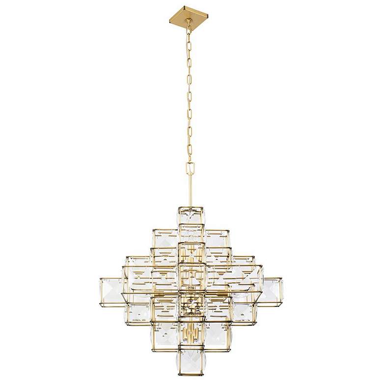 Image 5 Cubic 25.8" 6-Light Calypso Gold Chandelier more views