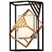 Cubist 13 1/2" High Bronze and Gold Leaf LED Wall Sconce