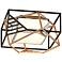 Cubist 17 1/2" Wide Bronze and Gold Leaf LED Ceiling Light