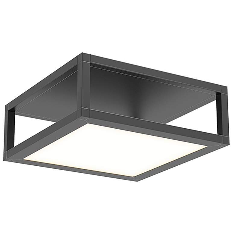 Image 1 Cubix 12.5" Wide 1.Light Satin Black Short LED Surface Mount