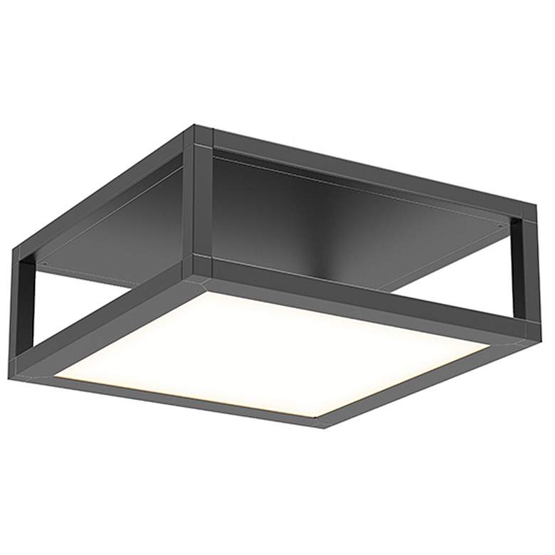 Image 1 Cubix 12.5 inch Wide 1.Light Satin Black Short LED Surface Mount