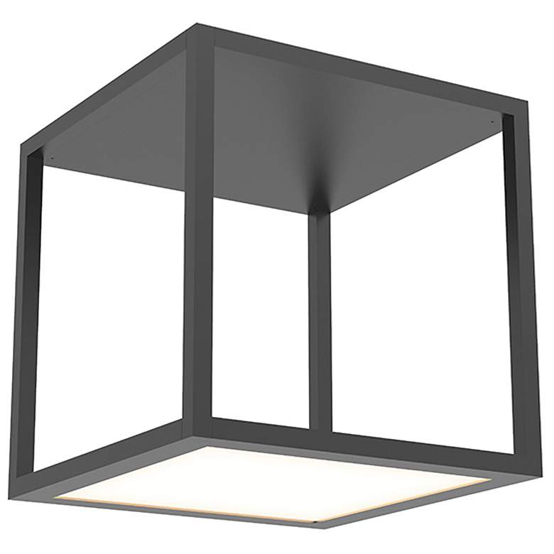 Image 1 Cubix 12.5" Wide 1.Light Satin Black Tall LED Surface Mount