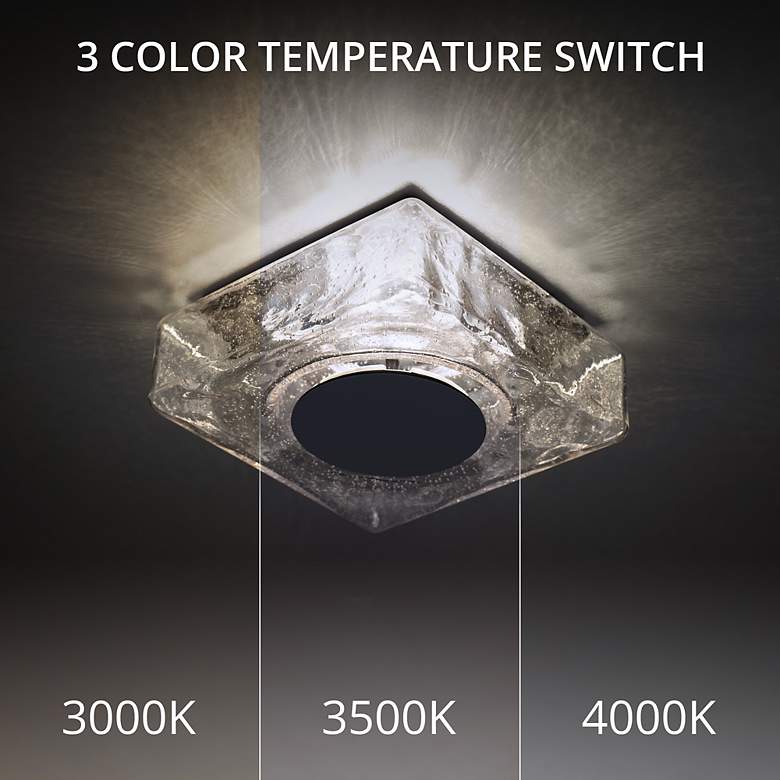 Image 4 Cuboid 4.38"H x 10"W 1-Light Flush Mount in Black more views