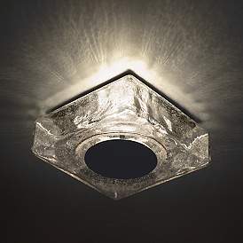 Image3 of Cuboid 4.38"H x 10"W 1-Light Flush Mount in Black more views