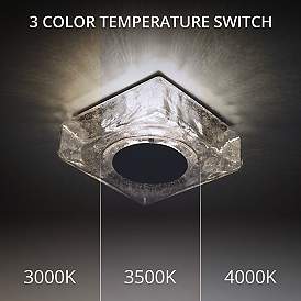 Image4 of Cuboid 4.38"H x 10"W 1-Light Flush Mount in Black more views