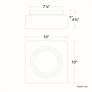 5_Cuboid 4.38"H x 10"W 1-Light Flush Mount in Black more views