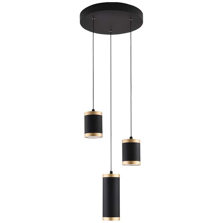 Image 1 Cuff 3-Light Pendant Black / Gold