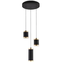 Cuff 3-Light Pendant Black / Gold