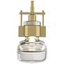 Cuff 5.4" Wide Modern Brass Mini-Pendant With Clear Glass Shade