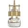 Cuff 5.4" Wide Modern Brass Mini-Pendant With Clear Glass Shade