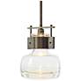 Cuff Large Mini Pendant - Smoke Finish - Clear Glass