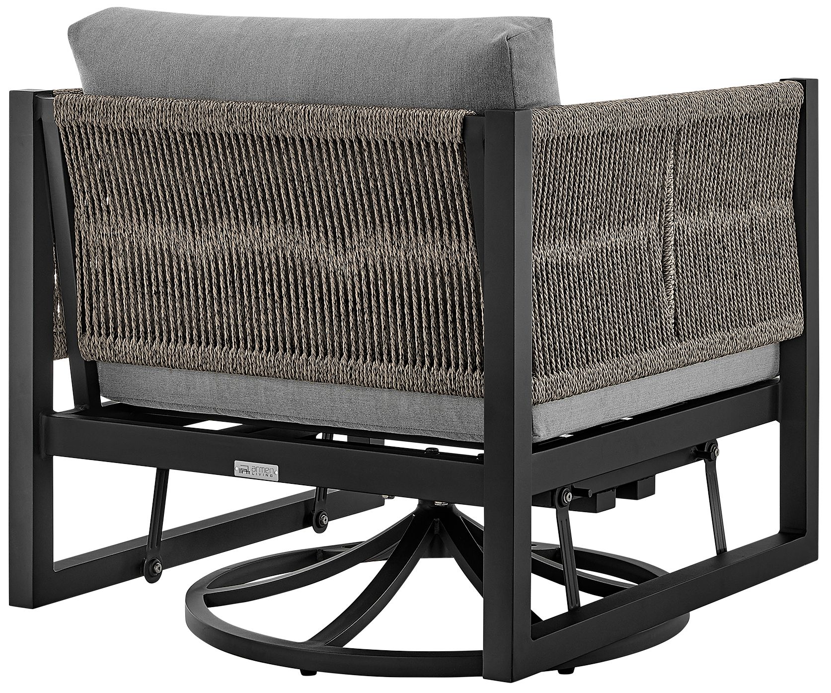 Image 5 Cuffay Outdoor Patio Swivel Glider Lounge Chair in Black Aluminum more views