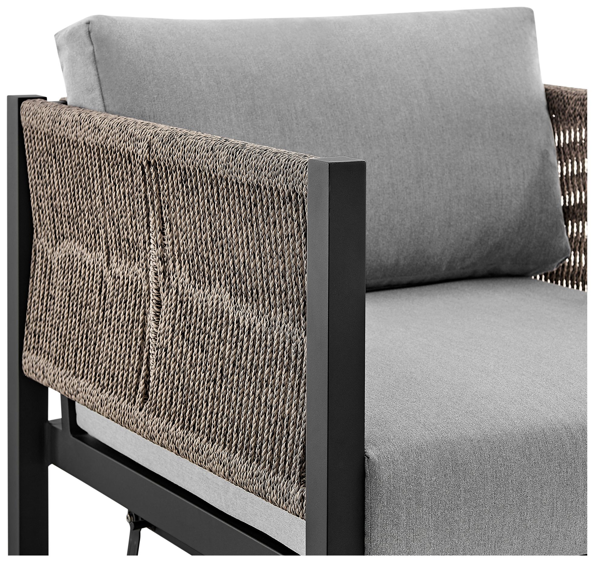 Image 6 Cuffay Outdoor Patio Swivel Glider Lounge Chair in Black Aluminum more views