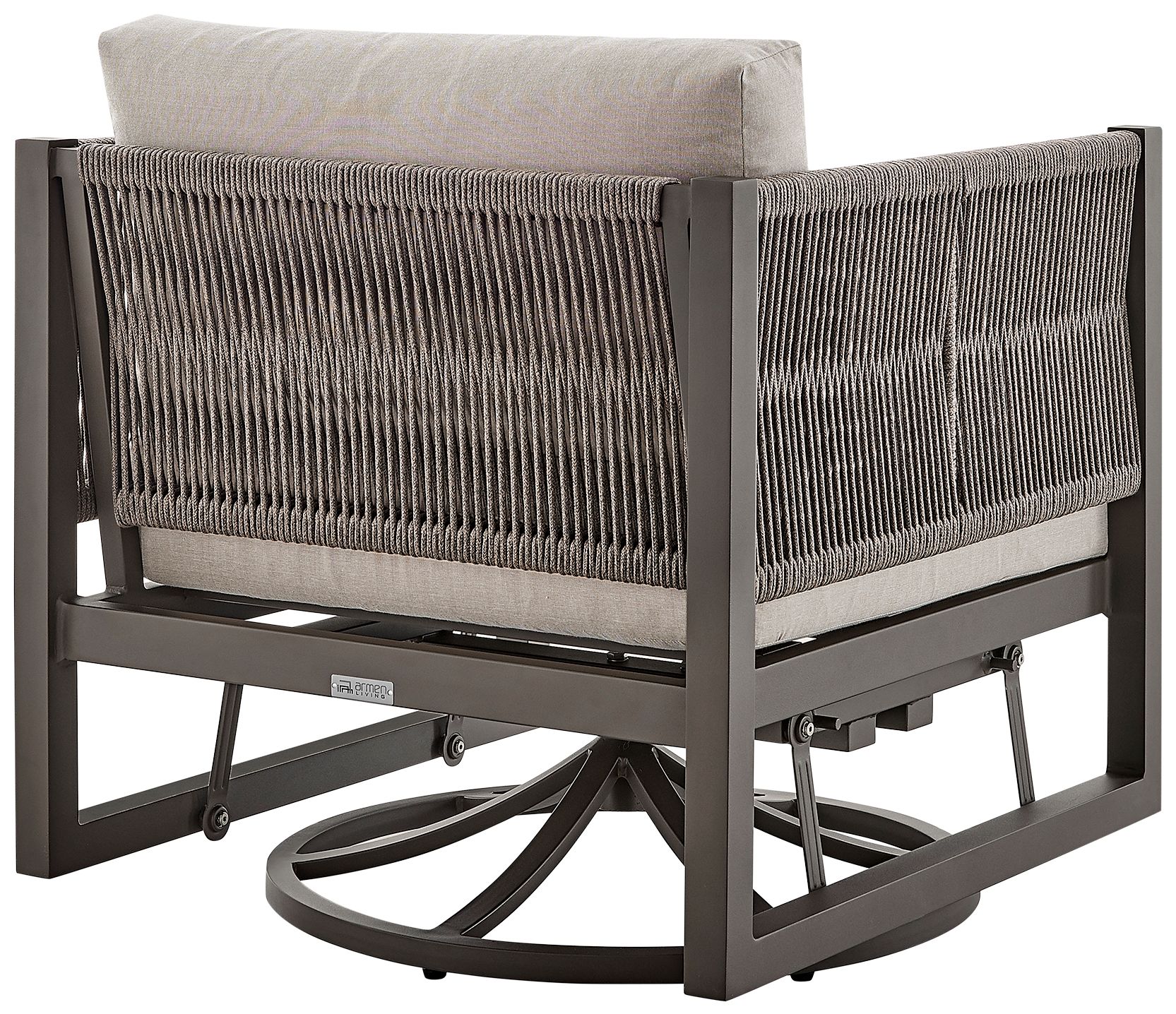 Image 5 Cuffay Outdoor Patio Swivel Glider Lounge Chair in Dark Brown Aluminum more views