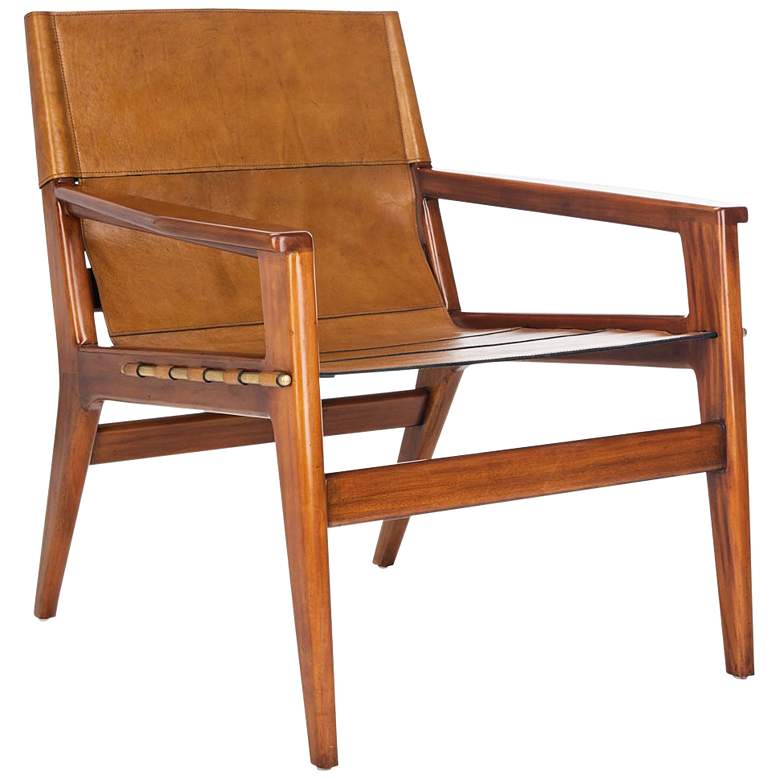 Image 2 Culkin Brown and Light Brown Leather Sling Chair