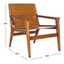 Culkin Brown and Light Brown Leather Sling Chair