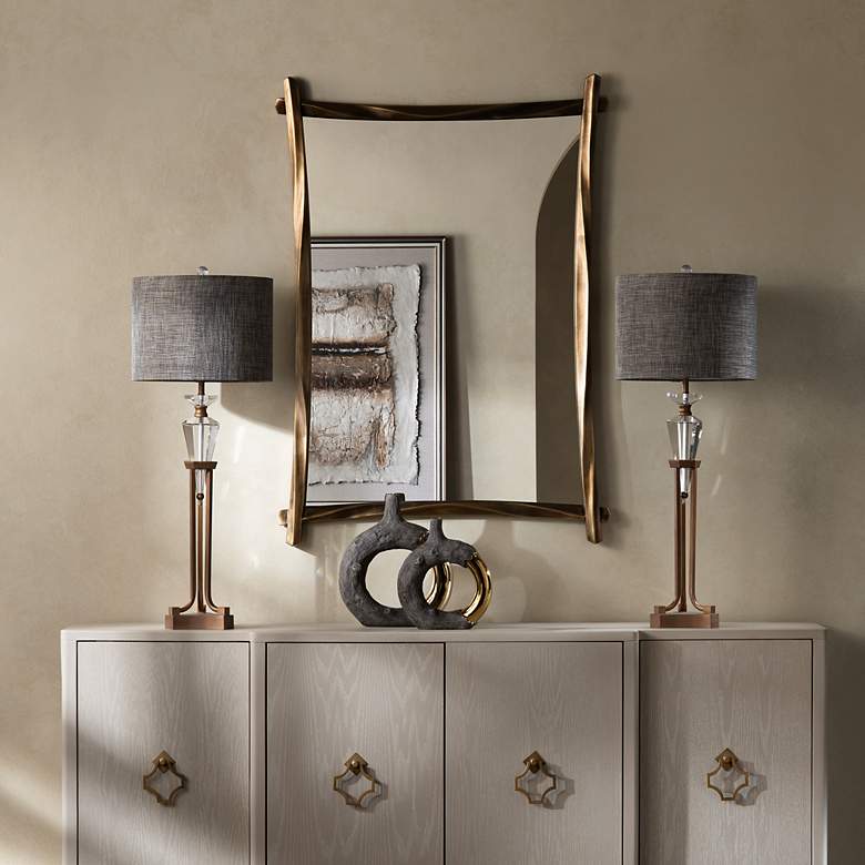 Image 4 Cullen 1 Gilded Gold 34" x 48" Rectangular Wall Mirror more views