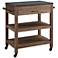 Culmore 36" Wide Brown Rolling Kitchen Island Cart