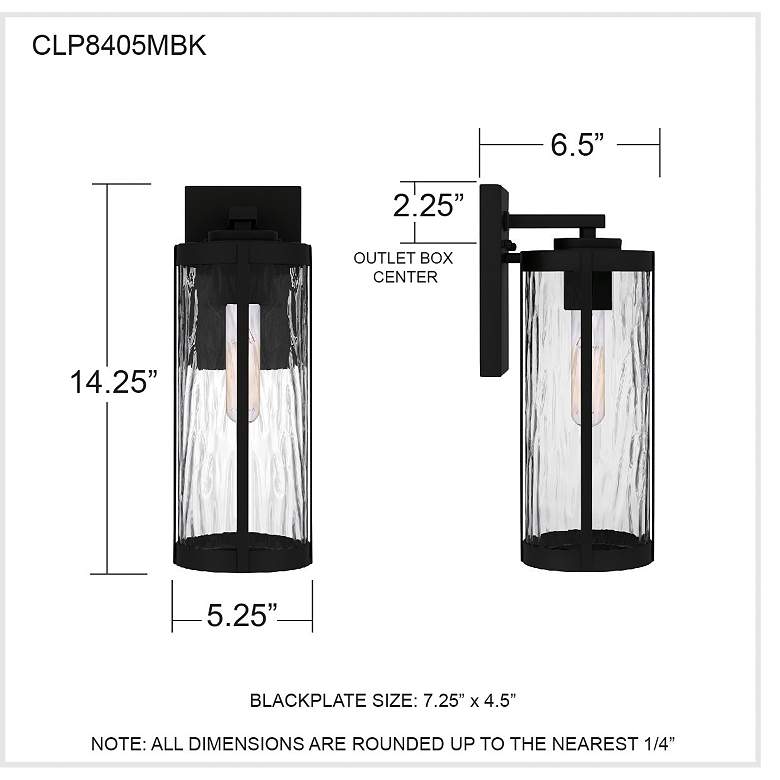 Image 7 Culpo 1-Light Matte Black Outdoor Wall Lantern more views