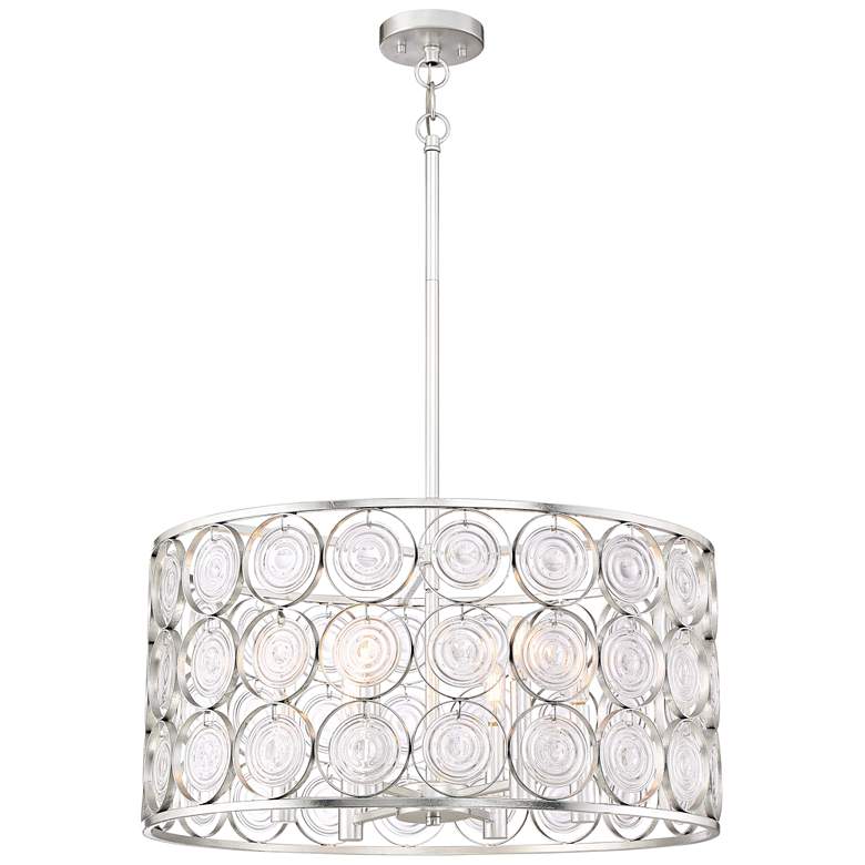 Image 1 Culture Chic 24 1/2 inch Wide Catalina Silver 6-Light Pendant