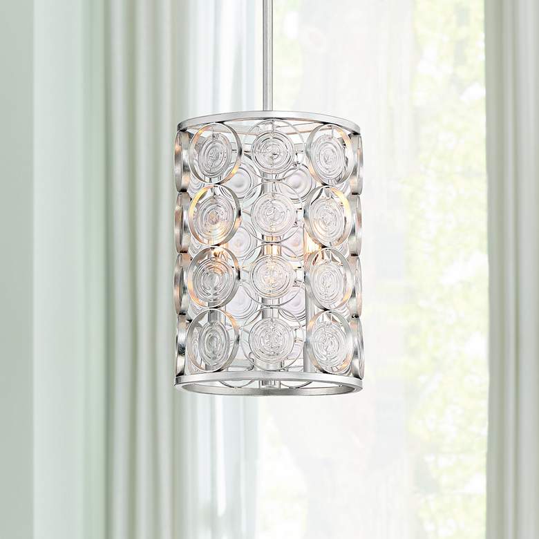 Image 1 Culture Chic 9" Wide Catalina Silver 3-Light Mini Pendant