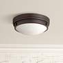 Culver Collection 13 1/4" Wide Lathan Bronze Ceiling Light