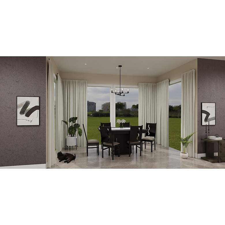 Image 2 Cunningham 6-Light Matte Black Chandelier more views