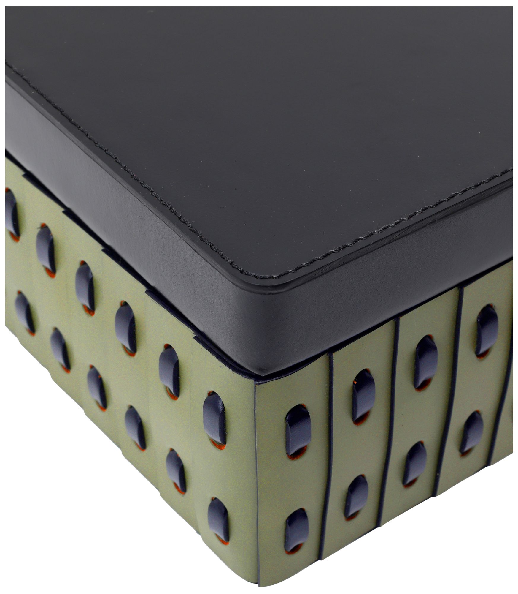 Image 2 Cuoio Green, Black Rectangular Box - Set of 2 more views