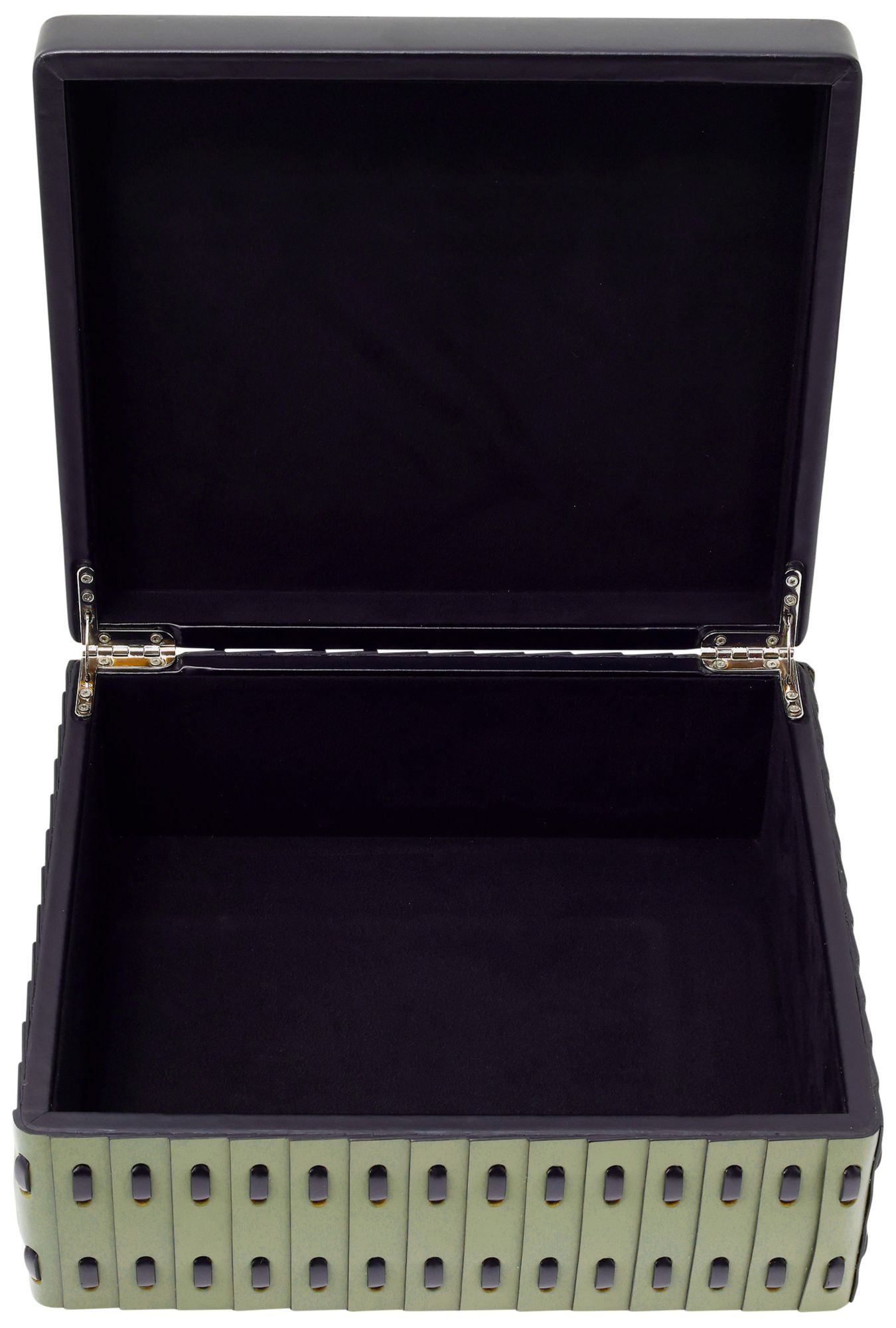Image 4 Cuoio Green, Black Rectangular Box - Set of 2 more views