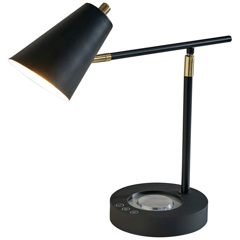 Image 3 Cup Warming Black Desk Lamp with USB Port and AC Outlet more views