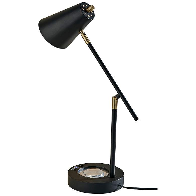 Image 4 Cup Warming Black Desk Lamp with USB Port and AC Outlet more views