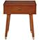Cupertino 20 1/4" Wide Light Walnut 1-Drawer Wood Side Table