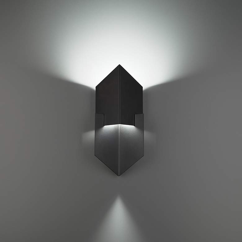 Image 1 Cupid 13.88"H x 6.13"W 1-Light Outdoor Wall Light in Black