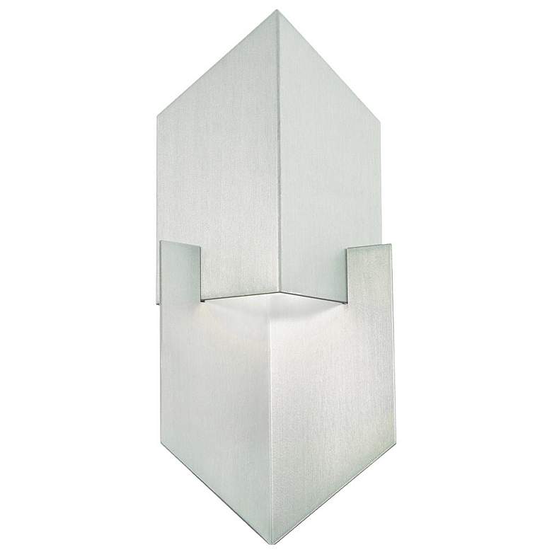 Image 1 Cupid 13.88"H x 6.13"W 1-Light Outdoor Wall Light in Brushed Alum