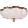 Cupola 6.75"H x 16"W 1-Light Crystal Flush Mount in Aged Brass