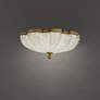 1_Cupola 6.75"H x 16"W 1-Light Crystal Flush Mount in Aged Brass