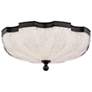 2_Cupola 6.75"H x 16"W 1-Light Crystal Flush Mount in Black