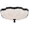 Cupola 6.75"H x 16"W 1-Light Crystal Flush Mount in Black